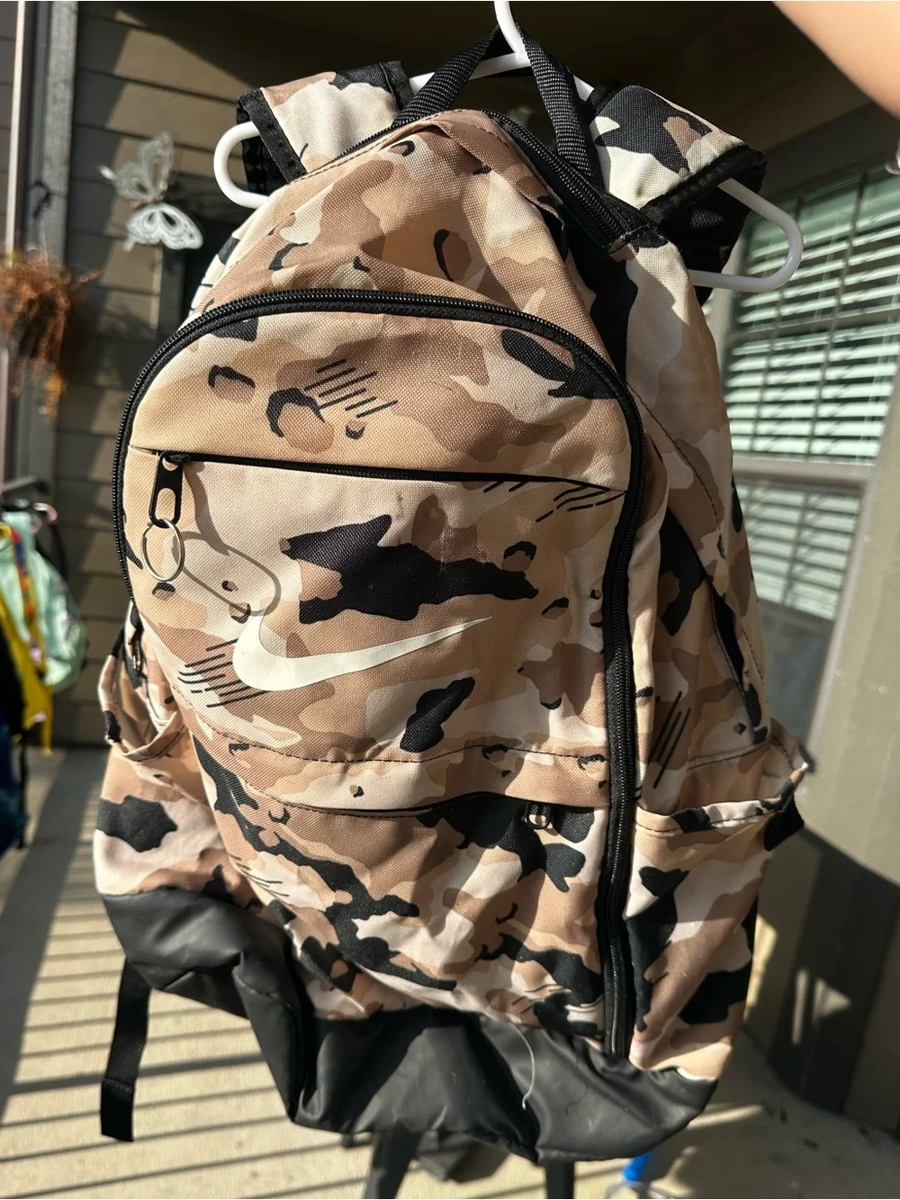 Nike Men’s Camo Backpack - Beige/Tan/Black